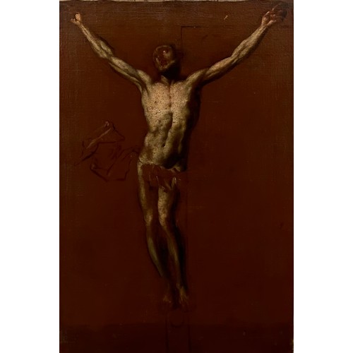 88 - Spanish SchoolChrist on the Cross C. 1700Property of a GentlemanDimensions22 in (H) x 15 in (W)... 