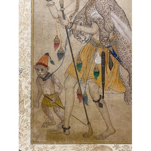 105 - An Indo-Persian Illuminated Miniature18th / 19th Century (?)Mounted on marbled boardDepicting a mend... 