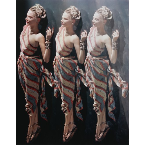 23 - Erwin Blumenfeld (1897 - 1969)Three Times Petersen Study for a Fashion Page, New York, c. 1943.Dye t... 