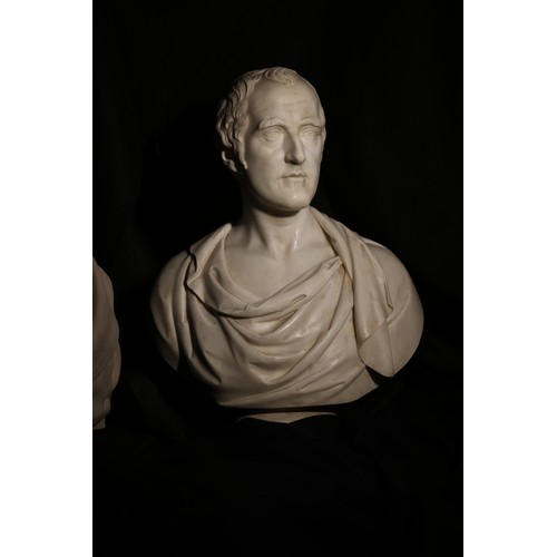 32 - To be sold without a reserve.19th Century.Portrait bust of notable man of letters.Marble.Property of... 