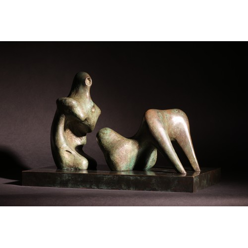 36 - Henry Moore (1898-1986).Working model for Two Piece Reclining Figure: Armless (1975).Edition of 9 +1... 