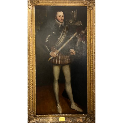 39 - Circle of Marcus Gheeraerts The Younger (c.1561-1645).Portrait of Sir Walter Raleigh (c. 1552-1618).... 