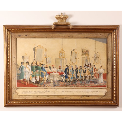 42 - Governor Falck's Audience to the Kandyan AmbassadorsOil on canvas After the original water colour 