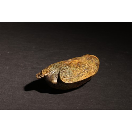 49 - Han Dynasty (202 BC-9 AD, 25–220 AD).Cicada.Carved Jade (?).Archaic jade cicadas were treasures of t... 