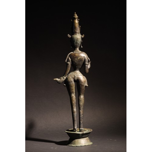 52 - A Bronze Sculpture of the Goddess Parvati.Sri Lanka.17th - 19th centuries.Property of a Distinguishe... 