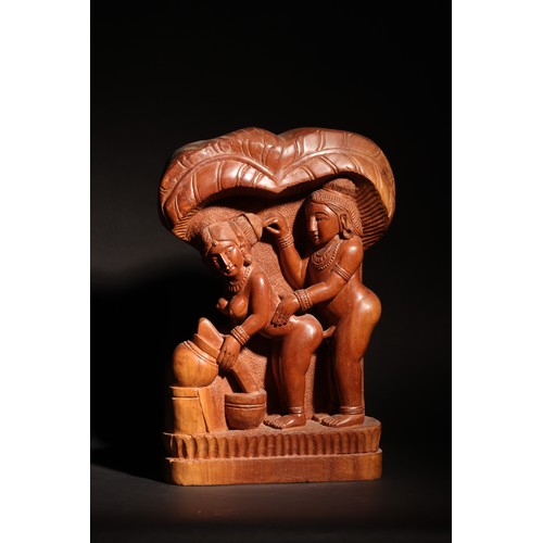 69 - Adapted from the sculptures of Khajuraho.A Set of 13 Extraordinary Carvings of Sensual Interest.Prop... 