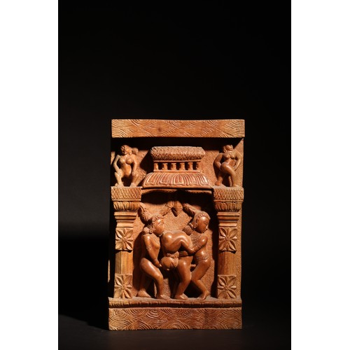 69 - Adapted from the sculptures of Khajuraho.A Set of 13 Extraordinary Carvings of Sensual Interest.Prop... 