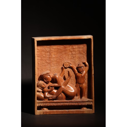 69 - Adapted from the sculptures of Khajuraho.A Set of 13 Extraordinary Carvings of Sensual Interest.Prop... 