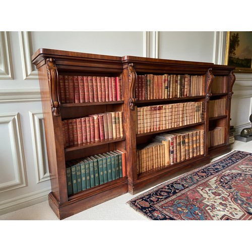 73 - Mahogany Open Bookcase.Circa 1840.Dimensions:93 in (L) x 44 3/4 in (H) x 14 in (Depth)... 