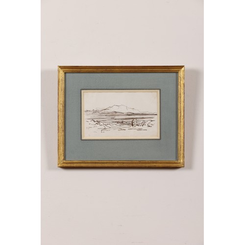 110 - Edward Lear (1812-1888)Mount ParnassusPen and brown ink on laid paperSigned lower right, inscribed l... 