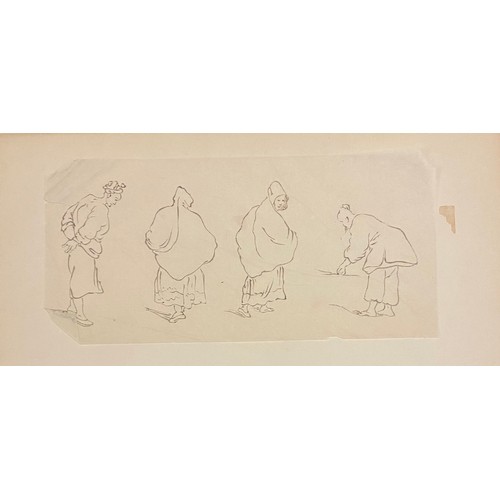 119 - Circle of George Chinnery (1774-1852)Twelve drawings of Chinese subjectsPen and ink on rice / tracin... 