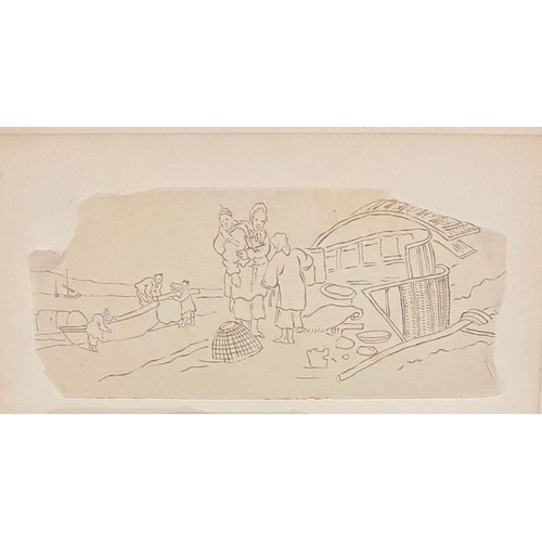 119 - Circle of George Chinnery (1774-1852)Twelve drawings of Chinese subjectsPen and ink on rice / tracin... 