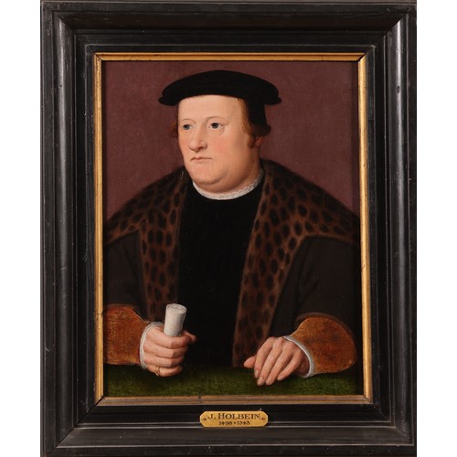 132 - Flemish School16th CenturyPortrait of a Gentleman Holding a ScrollOil on PanelDimensions: (Framed): ... 