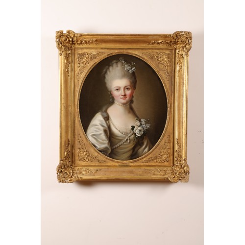 137 - Attributed to Joesph Duplessis (1725-1802)A Portrait of Anne-Thérèse de Marguenat de Courcelles, Mar... 