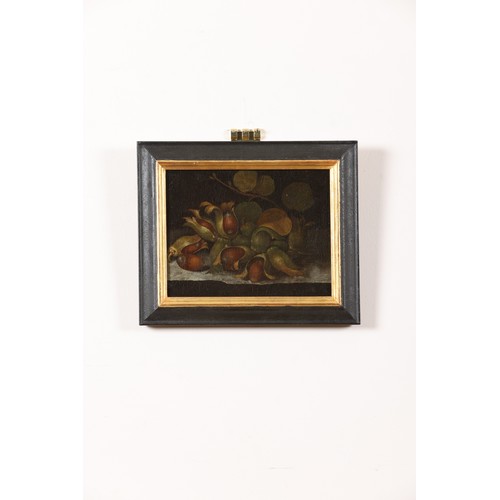 154 - German School17th CenturyOil on Canvas[a]: A Still Life of Walnuts on a Ledge[b]: A Still Life of Co... 