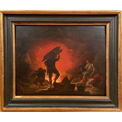 156 - Joaquim Manuel da Rocha (1727-1786)Portuguese SchoolThe FurnaceOil on PanelDimensions: (Framed) 21.5... 