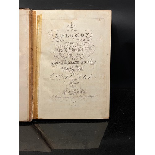 226 - To be sold without reserve.Two old books [a] Dr. John Clarke's Arrangement of Handel's 'Solomon' (18... 