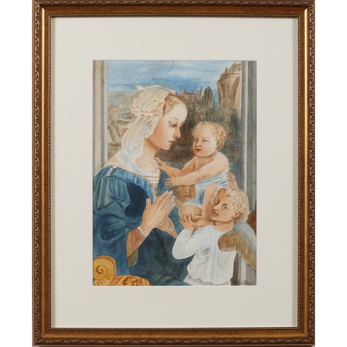 229 - Hector Caffieri (British, 1847-1932)   Caffieri's interpretation of ‘The Virgin with children’ by Fi... 