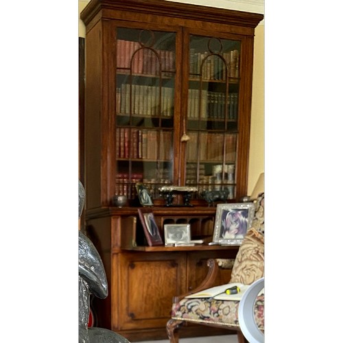 3 - Property of Sir Christopher OndaatjeLarge George IV mahogany secretaire bookcaseC. 1830Dimensions:10... 