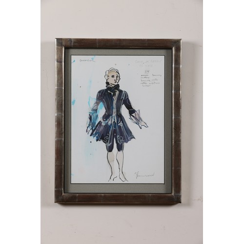 86 - Property of Stephanie HoppenEight watercolour costume designs. On paper. Yolanda Sonnabend (1925-201... 