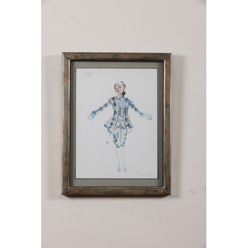 86 - Property of Stephanie HoppenEight watercolour costume designs. On paper. Yolanda Sonnabend (1925-201... 