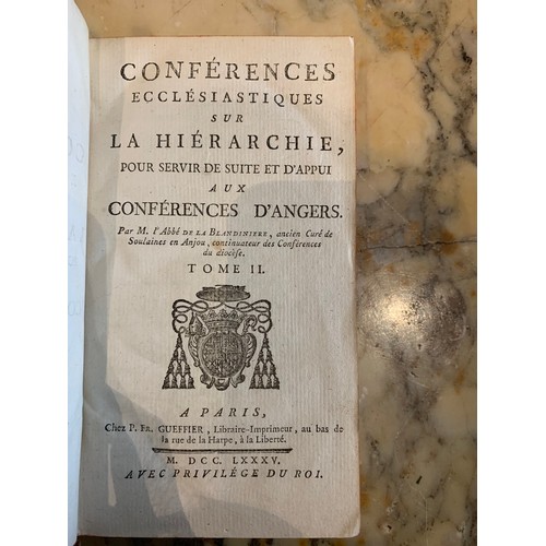 225 - 2 volumesM. L'Abbé de La BlandiniereConférences Ecclésiasitiques sur La Hi&eacu... 