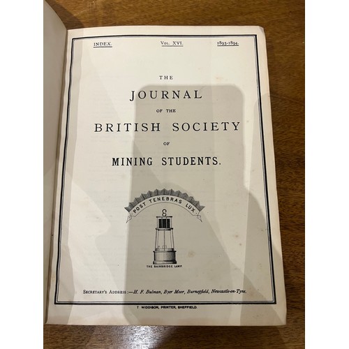 237 - To be sold without reserve3 volumesThe British Society of Mining StudentsByer Moor1876-1891There are... 