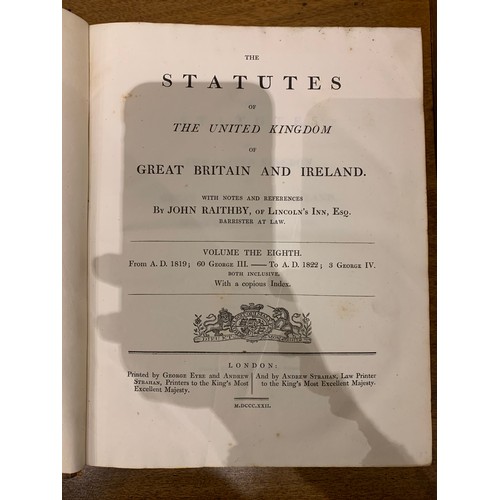 242 - To be sold without reserve3 volumesNotes and references by John Raithby, of Lincoln's Inn, Esq.The S... 