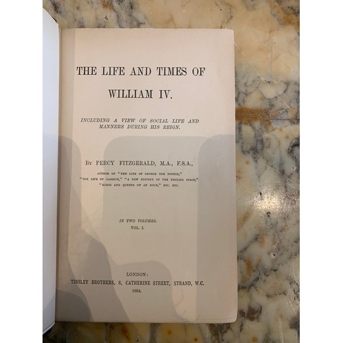 250 - To be sold without reserve2 volumesFirst EditionPercy FitzgeraldLife and Times of William IVLondonTi... 