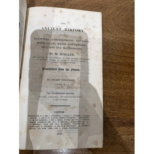 259 - 8 volumesTranslated from the FrenchM. RollinThe Ancient History of the Egyptians, the Carthaginians,... 