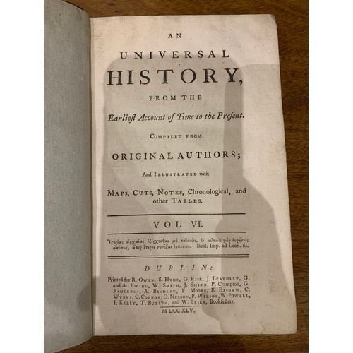 265 - 10 volumesIllustrated with Maps, Cuts, Notes, Chronological, and other TablesAn Universal History fr... 