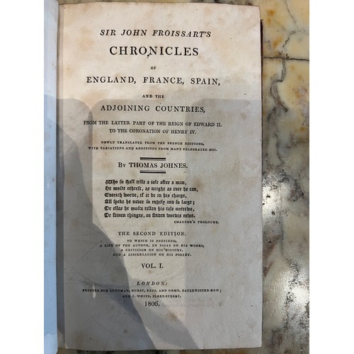 295 - 12 VolumesSir John Froissart's Chronicles of England, France, and SpainNewly translated from the Fre... 