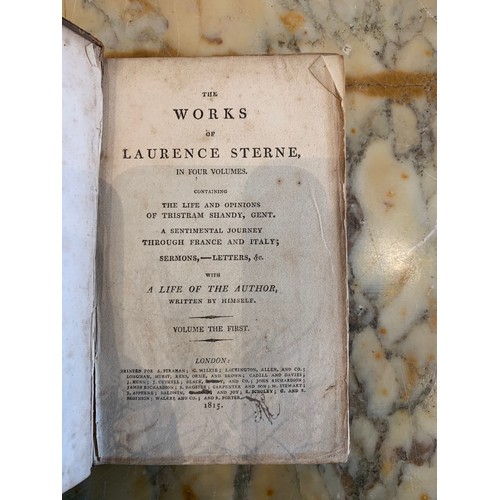 318 - 4 volumesex libiris Samuel Augustus PerryThe Works of Laurence SterneLondonA. Strahne1815Dimens... 