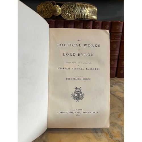 215E - Illustrated by Ford Madox BrownWillian Michael Rossetti (ed) Lord ByronPoetical WorksLondonE. Moxon,... 