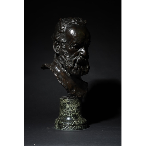 150 - Rodin, Auguste (1840-1917)Bronze portrait bust of Victor Hugo Buste de Victor Hugo, dit 'à l'Illustr... 