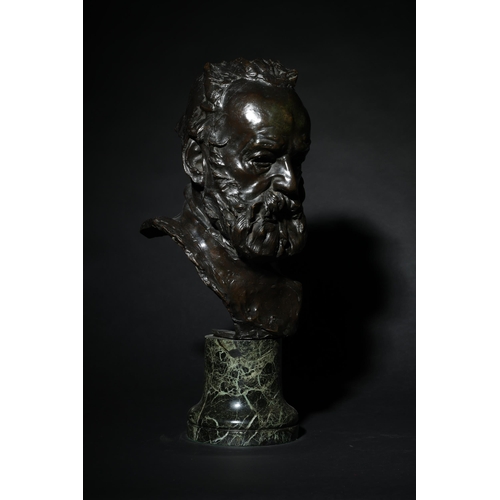 150 - Rodin, Auguste (1840-1917)Bronze portrait bust of Victor Hugo Buste de Victor Hugo, dit 'à l'Illustr... 