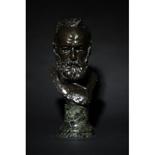 150 - Rodin, Auguste (1840-1917)Bronze portrait bust of Victor Hugo Buste de Victor Hugo, dit 'à l'Illustr... 