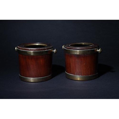 157 - Property of a gentlemanA pair of 18th century/early 19th century mahogany 'Chippendale' wine coolers... 