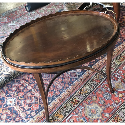 17A - Property of Sir Christopher Ondaatje19th CenturyA mahogany tray tableDimensions:19 in. (H) x 28 in. ... 