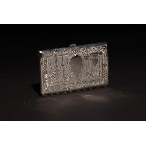 183 - Property of a Distinguished Gentleman of TitleAn antique South Asian silver cigarette box.The topsid... 