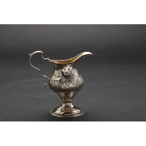 192 - Property of a ladyHester Bateman1779A George III silver cream-jug with gilt interiorOn a spreading f... 