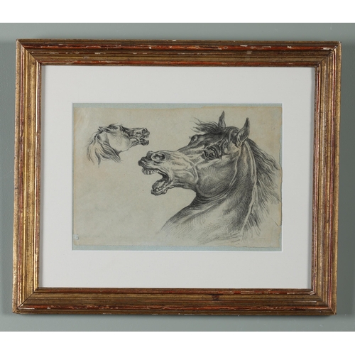 91 - Vernet, Carle (1758-1836)Head studies of a rearing horsePencil on paperBears indistinct inscription ... 