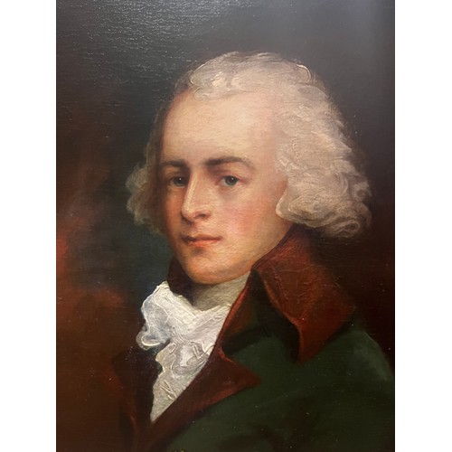 27 - Attributed to John Hoppner (1758-1810)Portrait of a Gentlemen said to be John HarveyOil on canvasPro... 