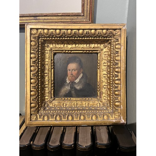 28 - Late Tudor16th CenturyCircle of Isaac Oliver (1556-1617)Portrait of a GentlemanOil on oak panelThe w... 
