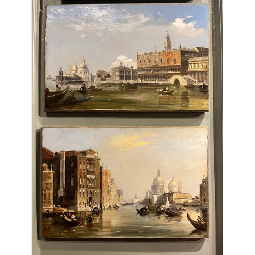 59 - Pritchett, Edward (1828-1876)Pair of Venetian viewsOil on canvasUnframedProvenance:C.H. Rottenburgh,... 