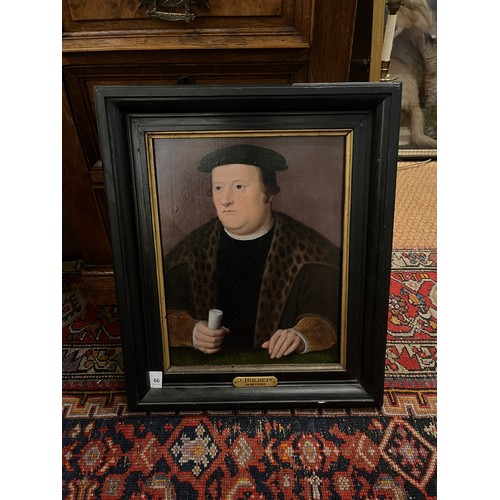 66 - Flemish16th CenturyPortrait of a Gentleman Holding a ScrollOil on PanelDimensions: (Frame) 16.5 in. ... 