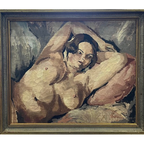 77 - Property of a Gentleman of the West CountryGerald Reitlinger (1900 - 1978)A nude studyOil on canvasS... 