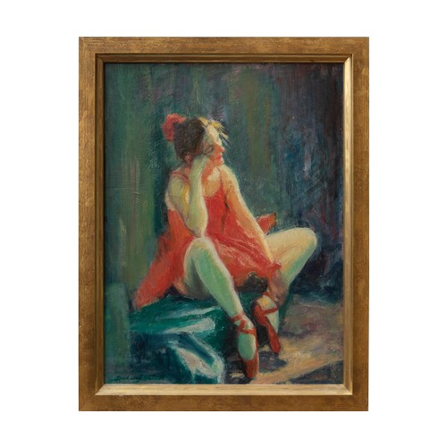 80 - Property of a GentlemanDavid Lloyd Smith (English, b. 1944)'Happy Ballerina'Oil on canvasSigned and ... 