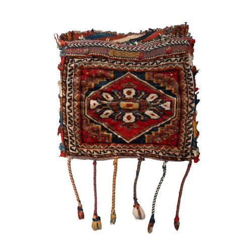 202 - Property of a GentlemanSouthern Persian19th CenturyAn Afshar saddlebag, c. 1870Dimensions:14 in. (H)... 