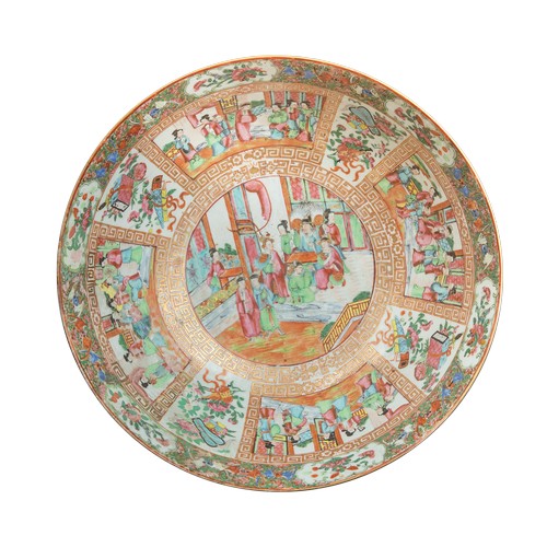 196 - Property of a ladyCantonese19th CenturyA large famille rose bowlDimensions:6.5 in (H) x 15 in (Diame... 